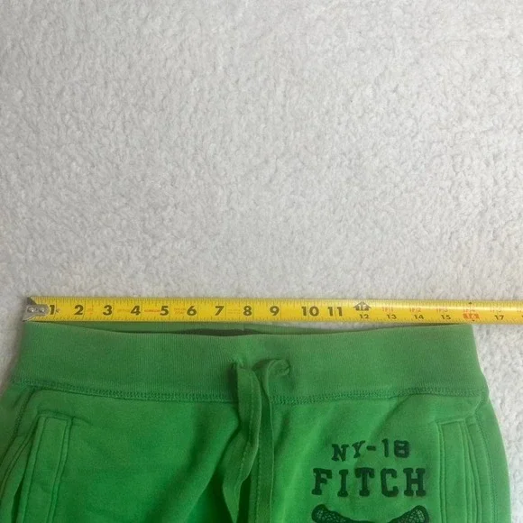 Y2K Abercrombie & fitch men's straight leg green sweatpants loose M - Picture 6 of 8